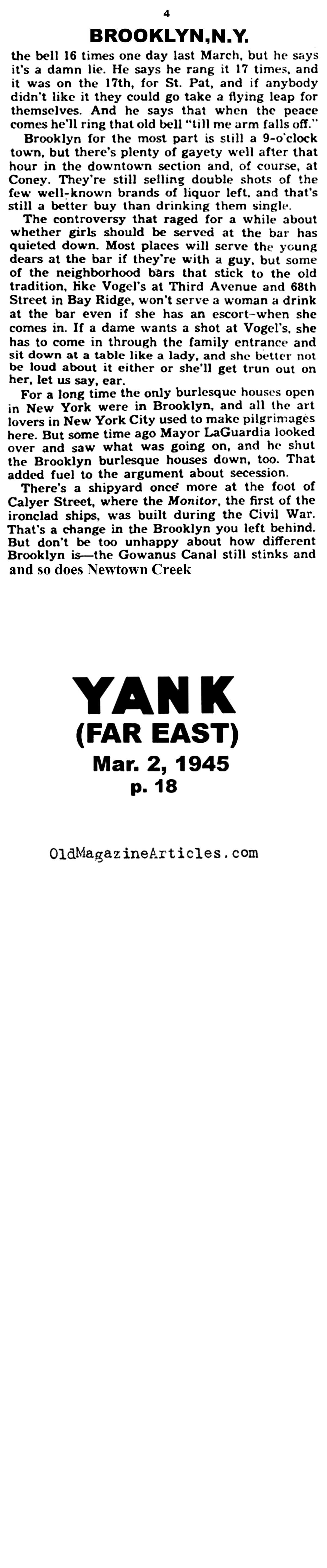 Wartime Brooklyn (Yank Magazine, 1945)